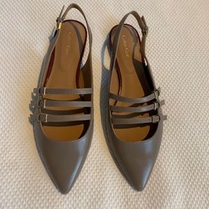 Calvin Klein flats - dark taupe- never worn!